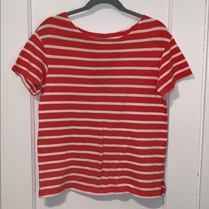 Orange and White Striped Shirt